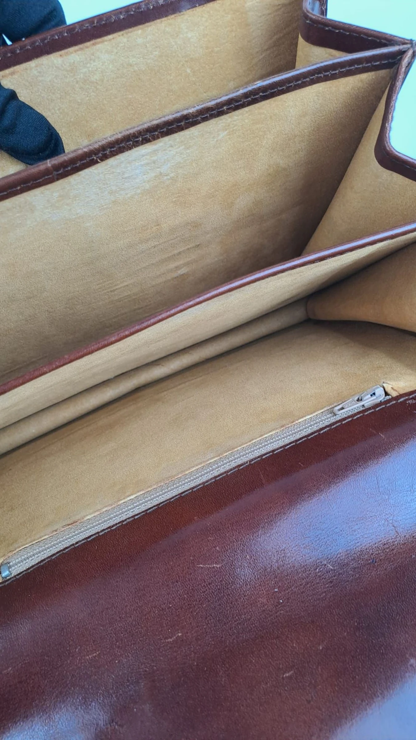 Handtas met meerdere vakken / Vintage Retro / Bruin / Dames / Leer / 168 – photo 12